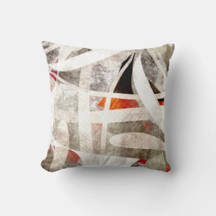 sophisticated  abstract art modern gray boho throw pillow