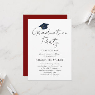 Sophisticated Academic 2026 Graduation Event Invitation