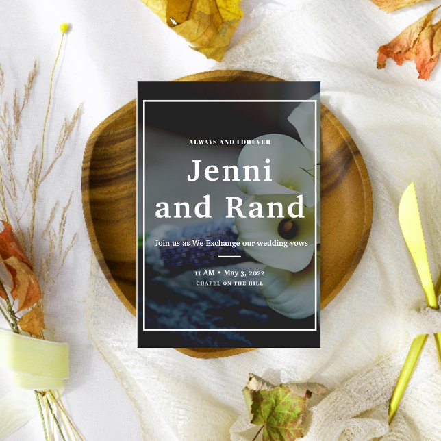 Sophisticated and Modern Calla Lily Wedding Invitation (Creator Uploaded)