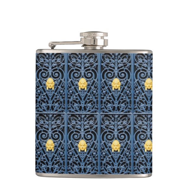 Sophisticated Art Deco Wrought Iron Flask 2 (Front)