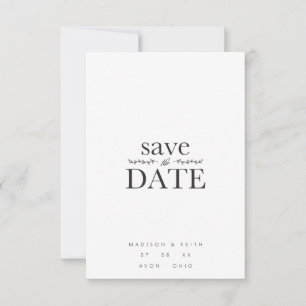 Sophisticated B&W Minimalist Photo Couple Wedding