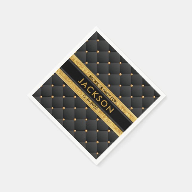 Sophisticated Bachelor Party Napkin (Corner)