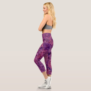 Sophisticated Background and Texture Capri Leggings