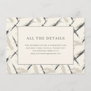 Sophisticated Beige Abstract Brush Strokes Enclosure Card