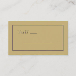 Sophisticated Beige Minimalist Calligraphy Place Card