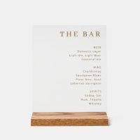 Sophisticated Beige Serif Bar Menu