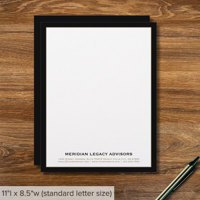 Sophisticated Black and Gold Business Letterhead (Creator Uploaded)