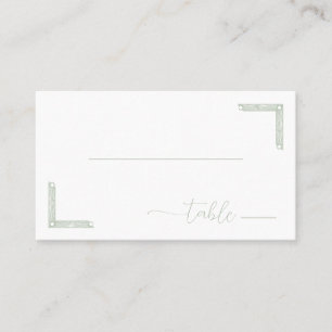 Sophisticated Black and Gold Geometric Brackets Place Card