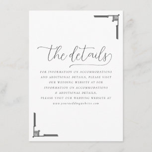 Sophisticated Black Geometric Lines Enclosure Card