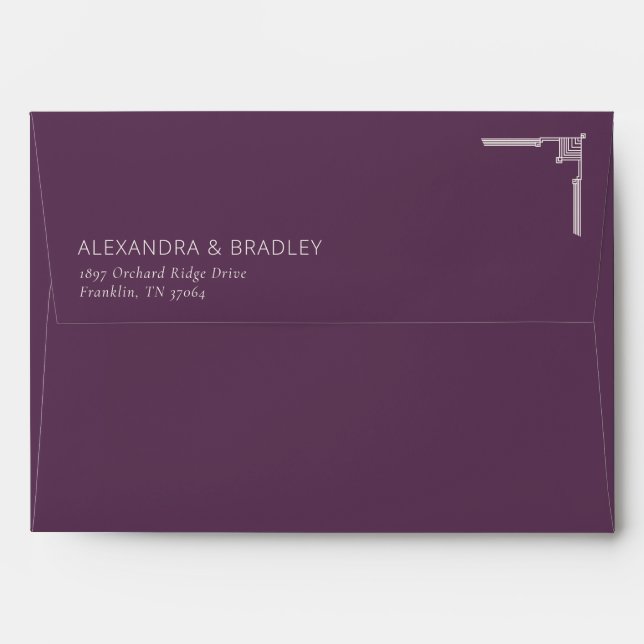 Sophisticated Black Gun Silhouette Envelope (Back (Top Flap))