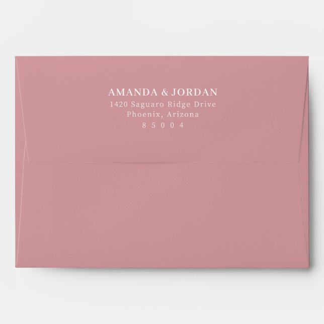 Sophisticated Black Typographic Envelope (Back (Top Flap))