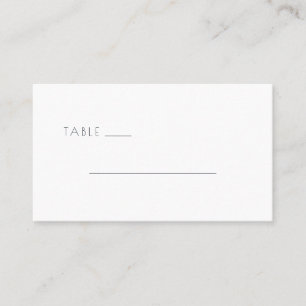 Sophisticated Black Typographic Lines Place Card