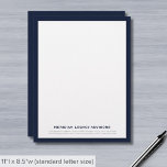 Sophisticated Blue and Grey Business Letterhead<br><div class="desc">Elevate your professional correspondence with our Sophisticated Blue and Grey Business Letterhead. This minimalist typography design, in a refined navy blue and grey palette, exudes professionalism and modernity. The absence of unnecessary embellishments ensures a clean and sleek look, making a lasting impression on your clients and business associates. Crafted for...</div>