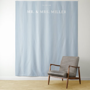 Sophisticated Blue Stripes Tapestry