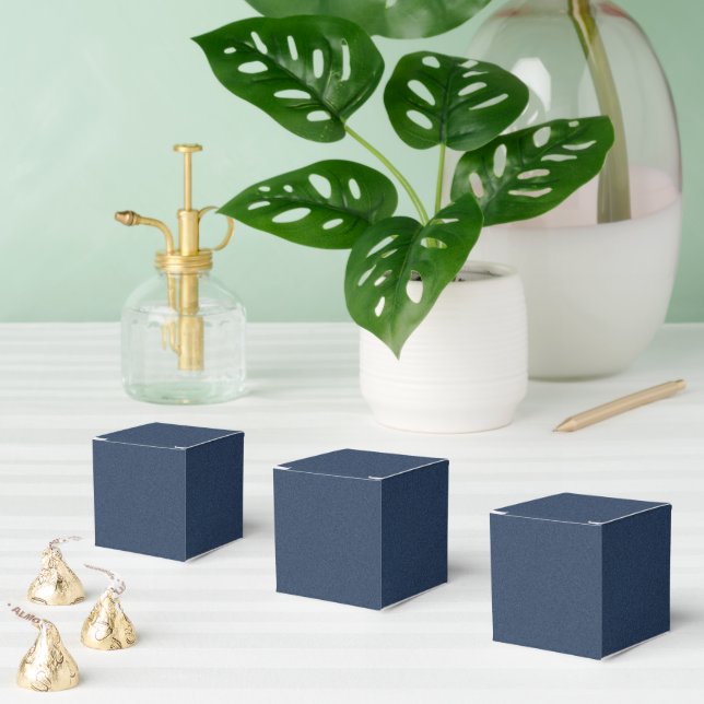 Sophisticated Blue Textured Celebration Favor Box (Multiple)