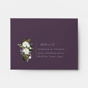 Sophisticated Botanical Floral Rsvp Envelope