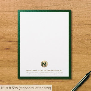 Sophisticated Business Monogram Letterhead