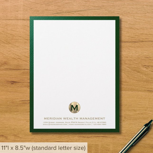 Sophisticated Business Monogram Letterhead (Creator Uploaded)