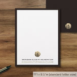 Sophisticated Classic Business Letterhead<br><div class="desc">Elevate your professional correspondence with this customizable letterhead,  featuring a rich dark brown and gold seal design. Suitable for all professions,  it adds a touch of elegance to communications.</div>