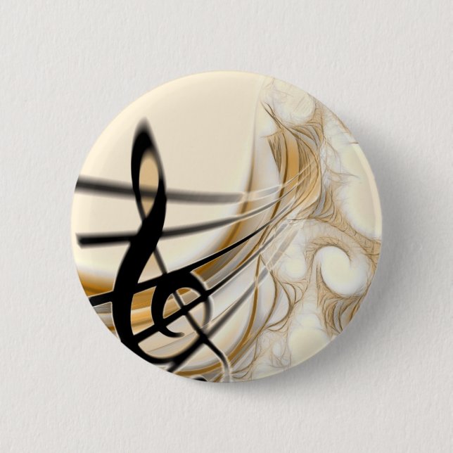 Sophisticated classic music sheet design accessory 2 inch round button (Front)