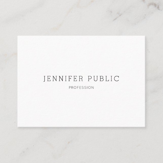 Sophisticated Clean Design Modern Trendy Plain Business Card (Front)