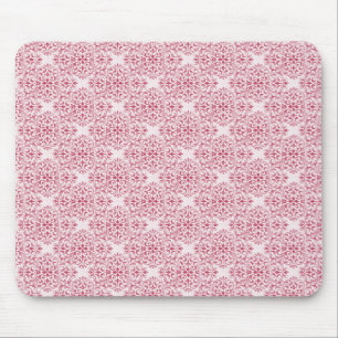 Sophisticated Damask Mousepad, Baby Pink Mouse Pad