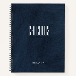 Sophisticated Deep Black and Blue Marbled Subject Notebook