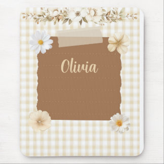 Sophisticated Design with Quiet Stamp & Rose  Mouse Pad