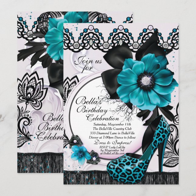 Sophisticated Elegant Party Invitations (Front/Back)
