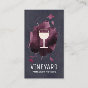 Sophisticated Expressive Wine Glass Business Card