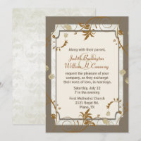 Sophisticated Fall Wedding Invitation