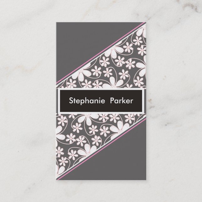 Sophisticated-Feminine Business Cards (Front)