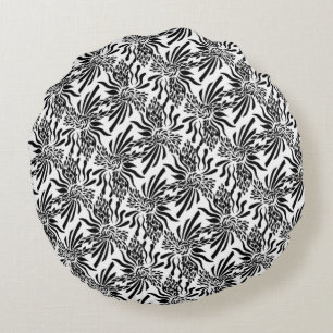 Sophisticated Fleur Round Pillow