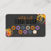 Sophisticated Floral Design Black Orange Loyalty