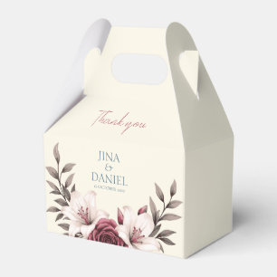 Sophisticated Floral Micro-Wedding Suite Favor Box