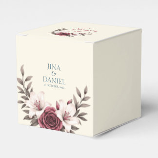 Sophisticated Floral Micro-Wedding Suite (Pink) Favor Box