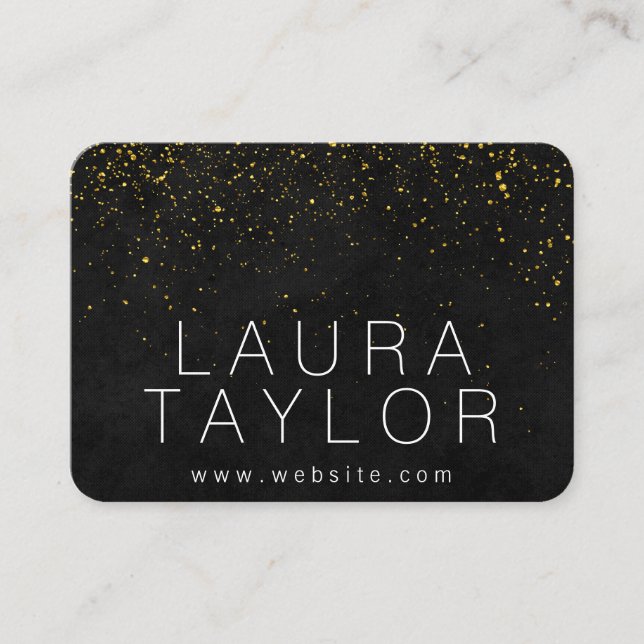 Sophisticated Gold Dust Business Card (Front)