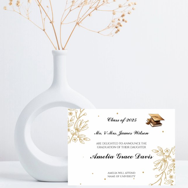 Sophisticated Gold Graduation Announcement (Creator Uploaded)