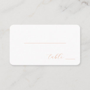 Sophisticated Gold Minimalist Table Card