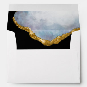 Sophisticated Golden Pearl Agate Wedding Envelope