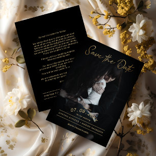 Sophisticated Golden Script Photo LGTB Wedding