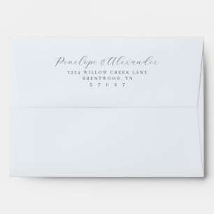 Sophisticated Gray Minimalist Calligraphy Envelope