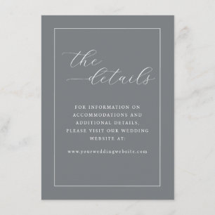Sophisticated Gray Minimalist Details Enclosure Card