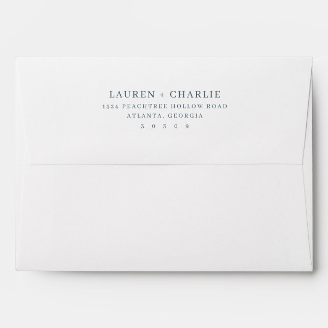 Sophisticated Gray Minimalist Envelope (Back (Top Flap))