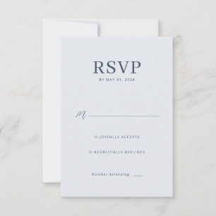 Sophisticated Gray Minimalist RSVP Card