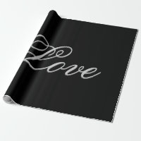 Sophisticated Grey Black Love Wedding Postage