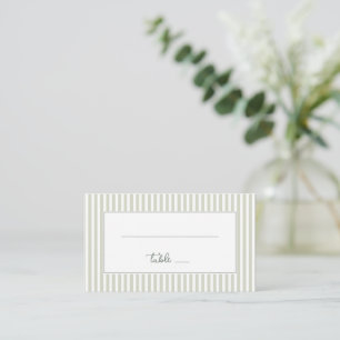 Sophisticated Grey Stripes Place Card