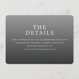 Sophisticated Grey Typographic Enclosure Card