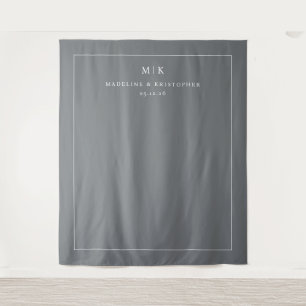 Sophisticated Grey Typographic Tapestry
