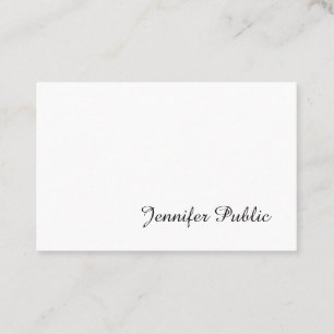 Sophisticated Handwritten Script Modern Simple Business Card